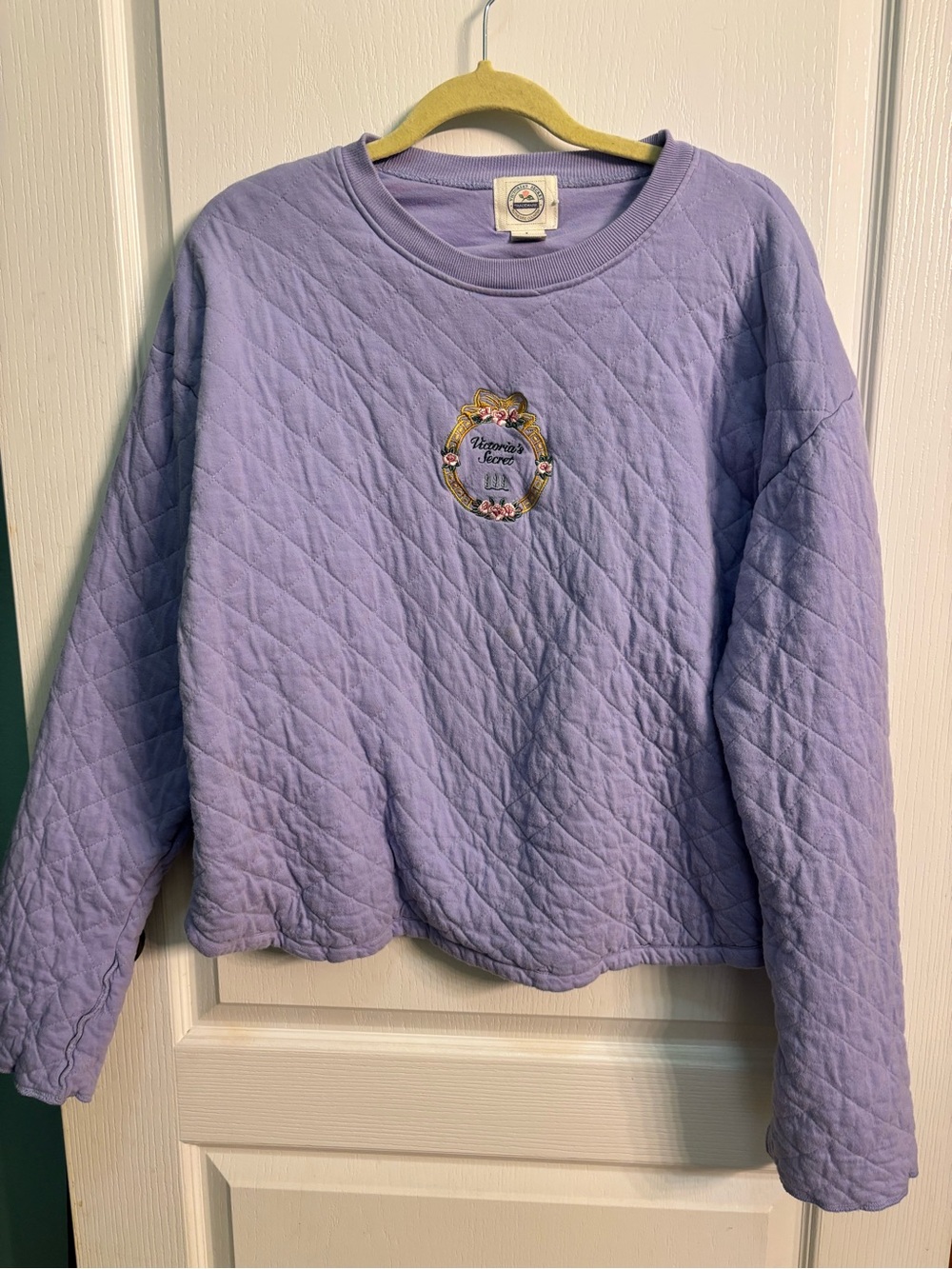 Vintage 90’s Victoria's Secret Lavender Quilted Crewneck Sweatshirt